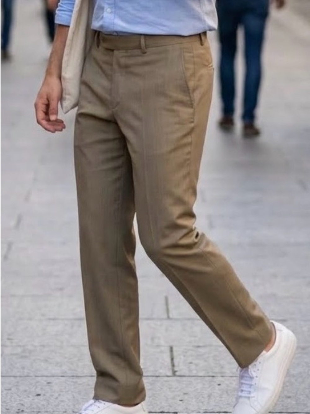 Haggar Men's Olive Brown Dress Pants size 34 x 30 office travel casual 1109.